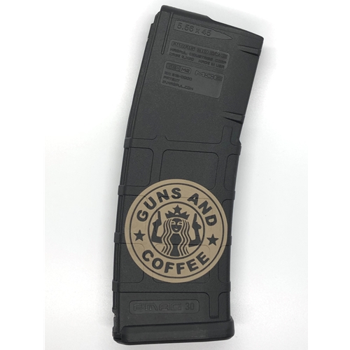 'Guns and Coffee' Lasered 30-Round PMag