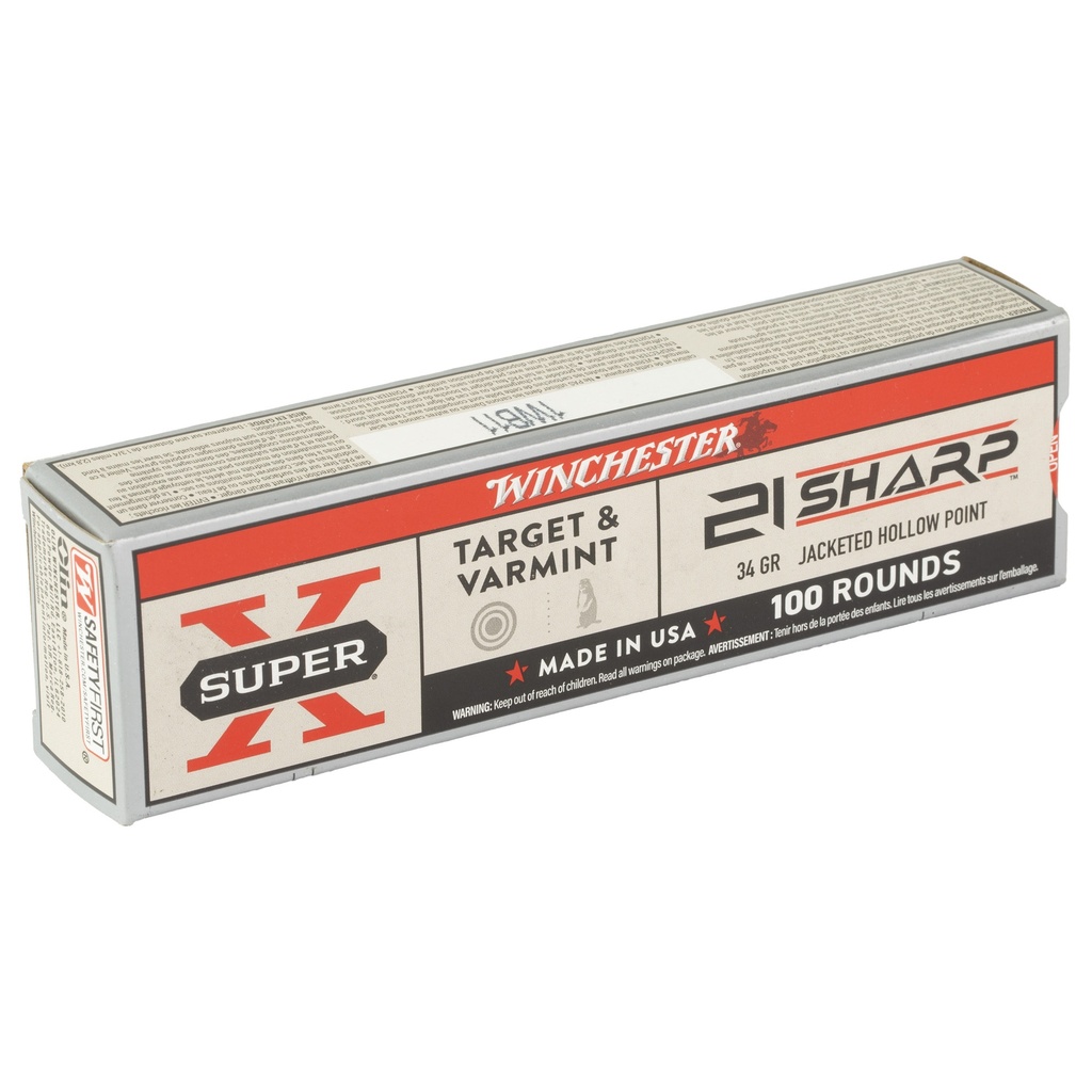 Winchester Super-X 21 Sharp 34gr JHP - 100rds