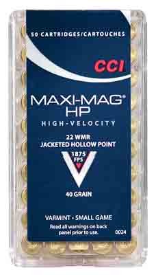 CCI Maxi-Mag .22 Magnum 40gr JHP
