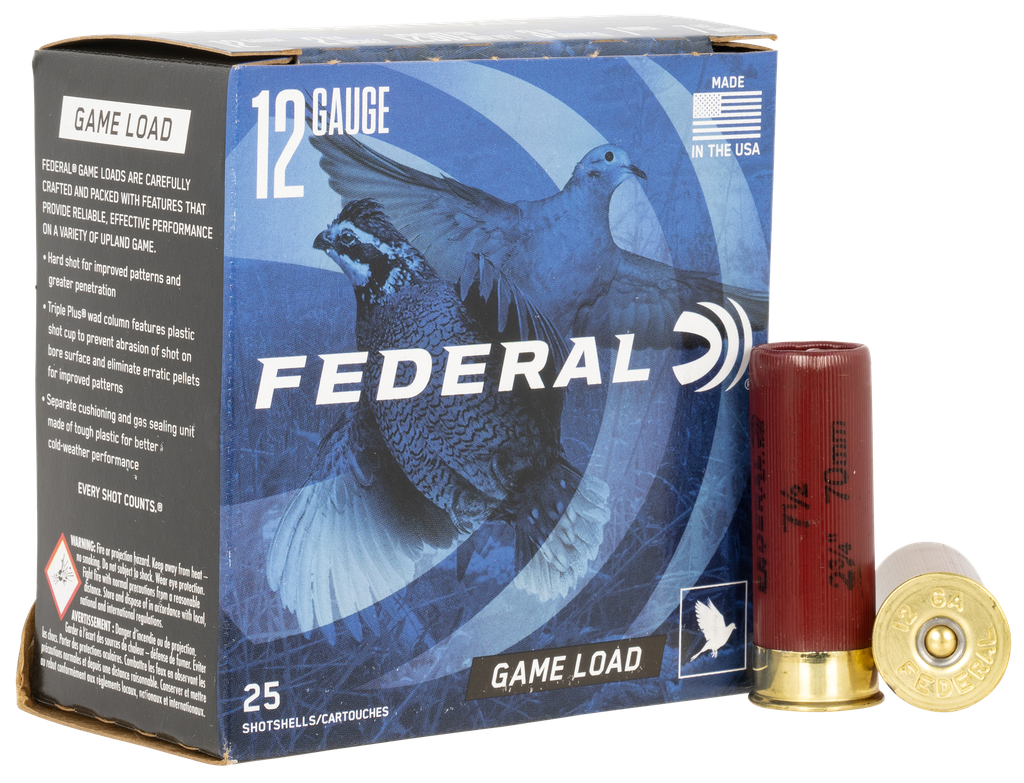 Federal Game Load 12 Gauge #7.5, 2 3/4"