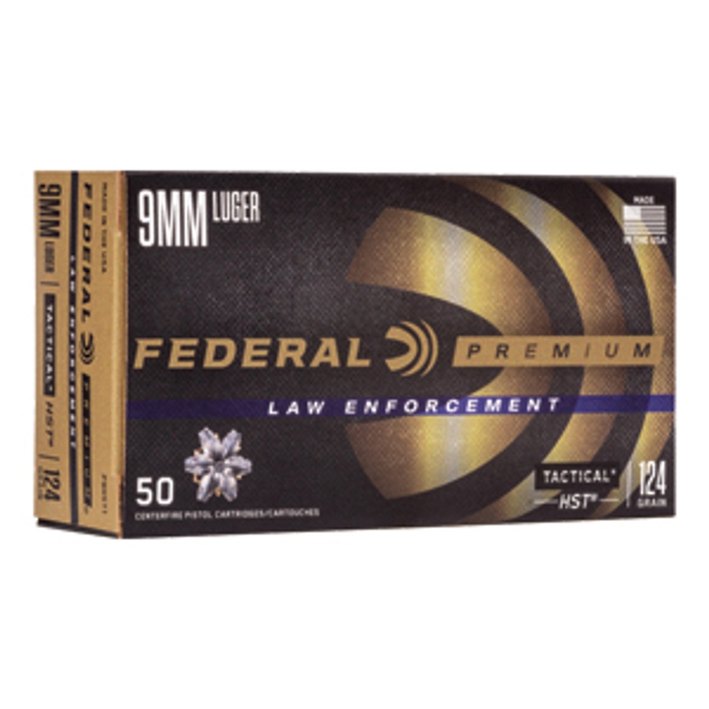 Federal HST 9mm 124gr JHP - 50 Round Box