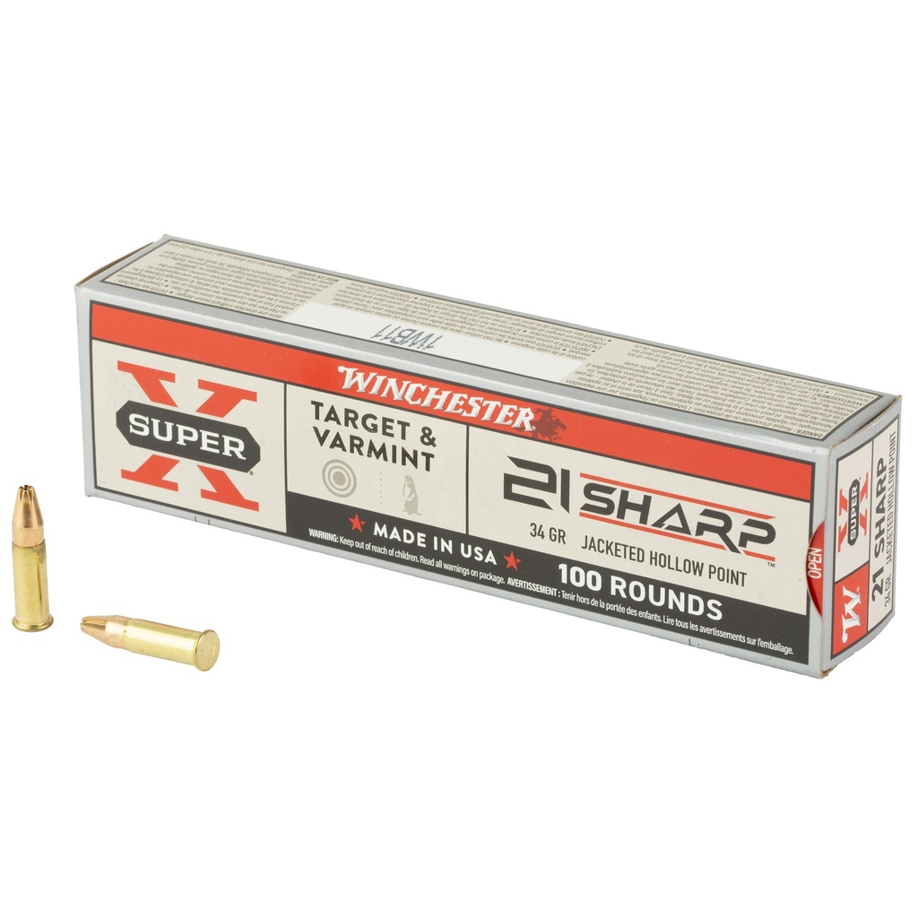 Winchester Super-X 21 Sharp 34gr JHP - 100rds