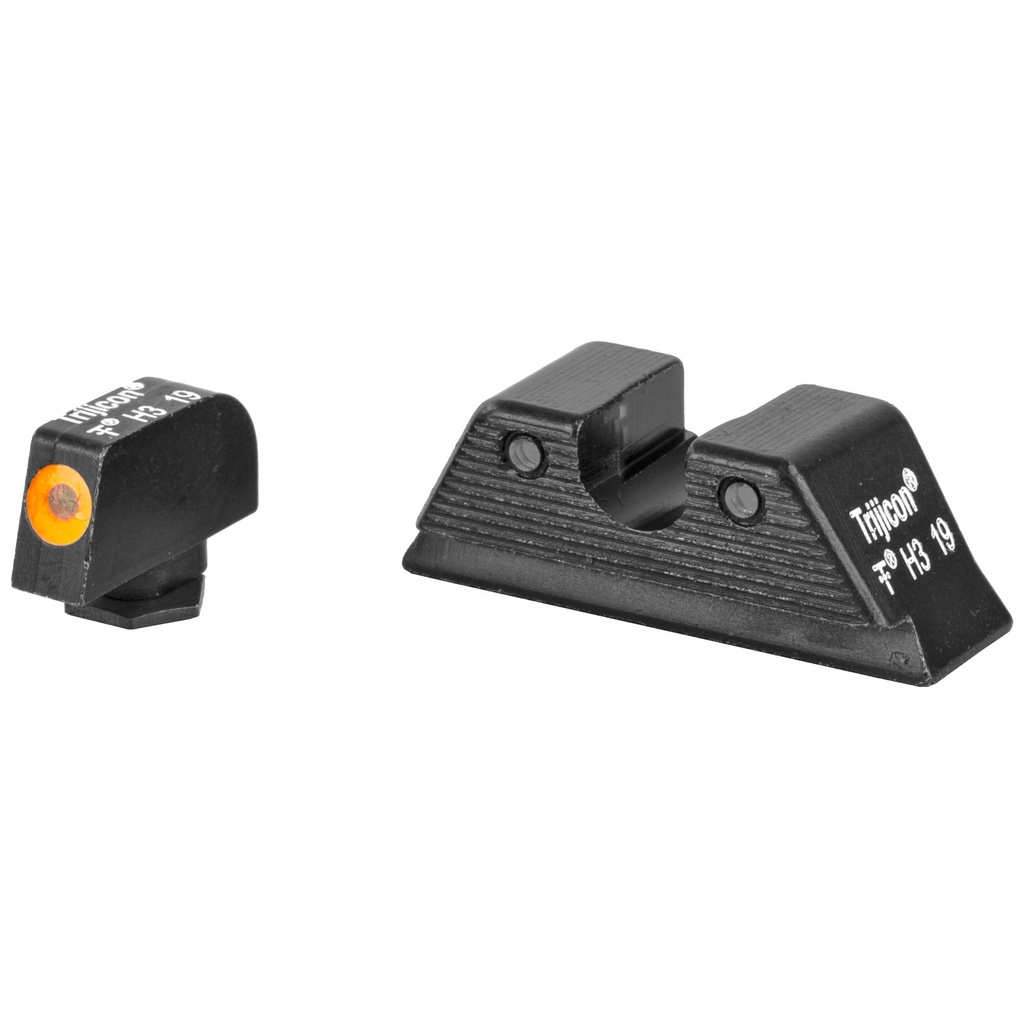 Trijicon HD XR Tritium Night Sight, Fits Glock MOS, Orange Front Outline