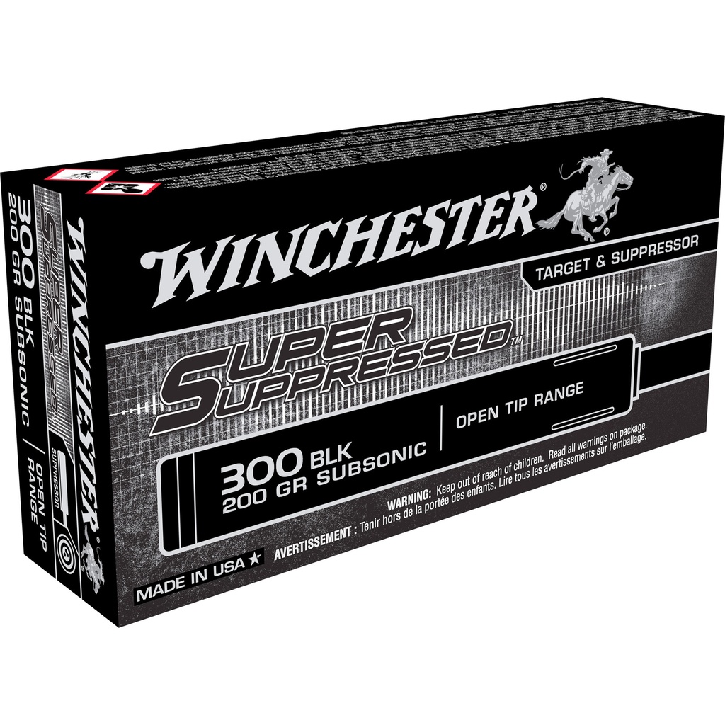 Winchester Super Suppressed 300 Blackout 200 Grain Open Tip