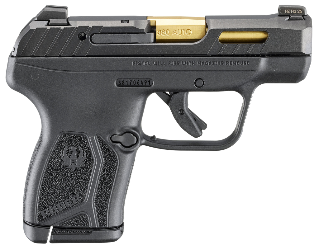 Ruger LCP Max .380 ACP w/Manual Safety - Gold Barrel