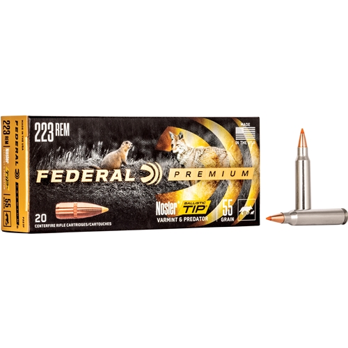 Federal Premium .223 Remington 55gr Nosler BT