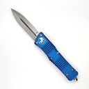 Microtech Combat Troodon D/E Stonewash Standard - Blue Handle